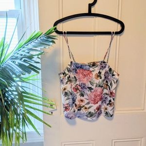 NWT Floral Crop Top